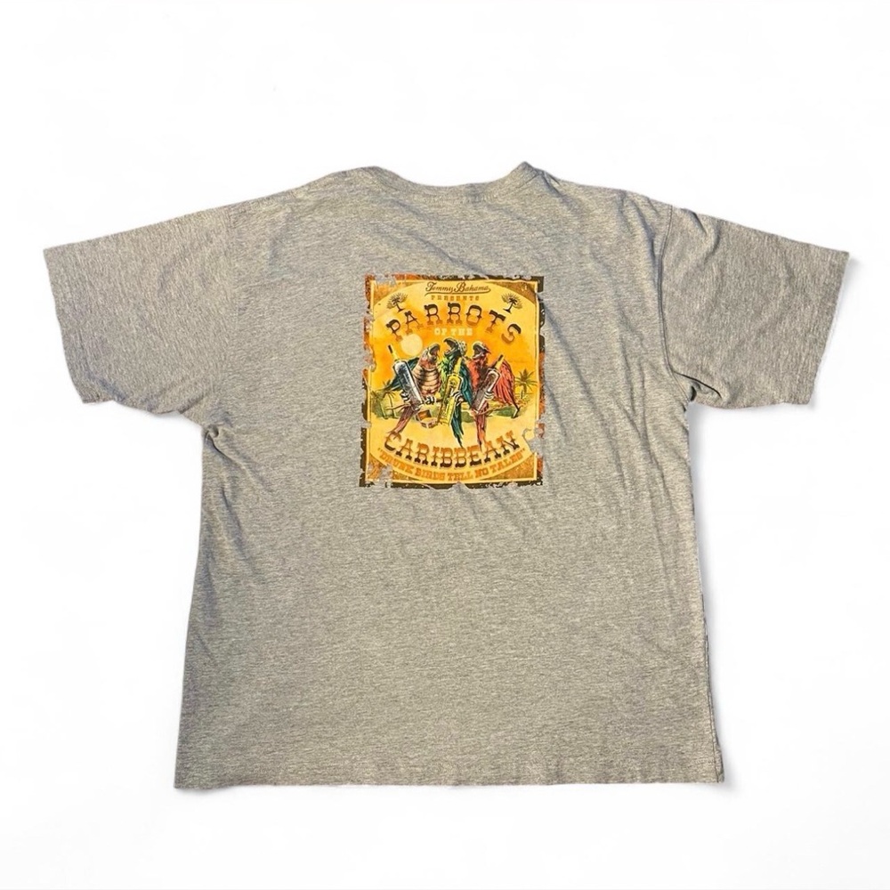 Tommy Bahama Gray Parrots Caribbean Tee